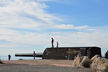 The batteries and gun emplacements at Castillitos and El Jorel, Cabo Tiñoso